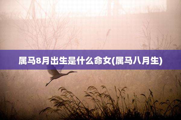 属马8月出生是什么命女(属马八月生)