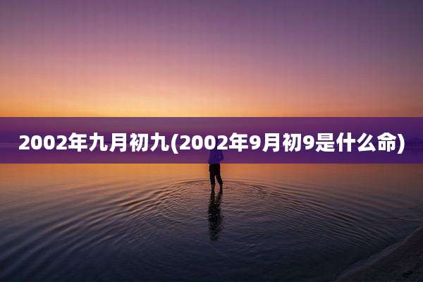 2002年九月初九(2002年9月初9是什么命)