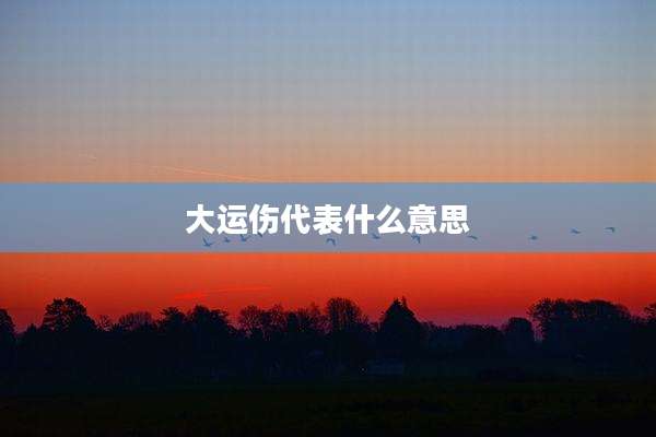 大运伤代表什么意思