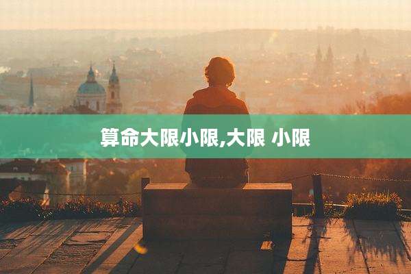算命大限小限,大限 小限