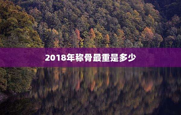 2018年称骨最重是多少