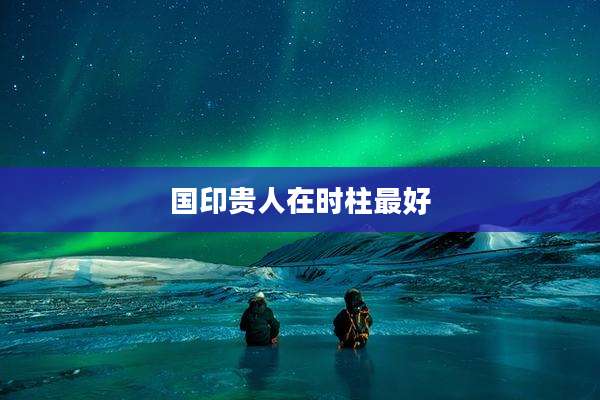 国印贵人在时柱最好