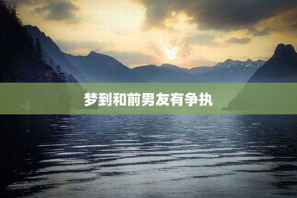 梦到和前男友有争执