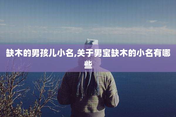 缺木的男孩儿小名,关于男宝缺木的小名有哪些