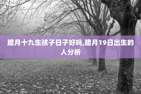 腊月十九生孩子日子好吗,腊月19日出生的人分析