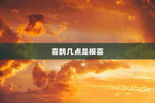 喜鹊几点是报喜