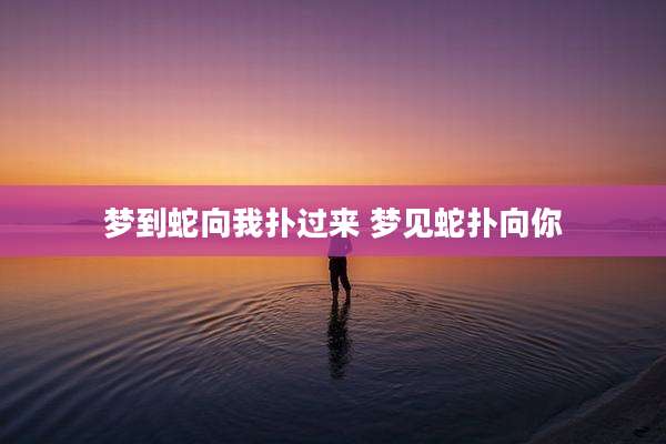梦到蛇向我扑过来 梦见蛇扑向你