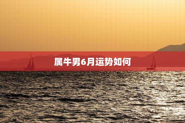 属牛男6月运势如何