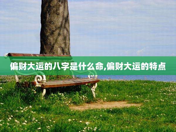 偏财大运的八字是什么命,偏财大运的特点
