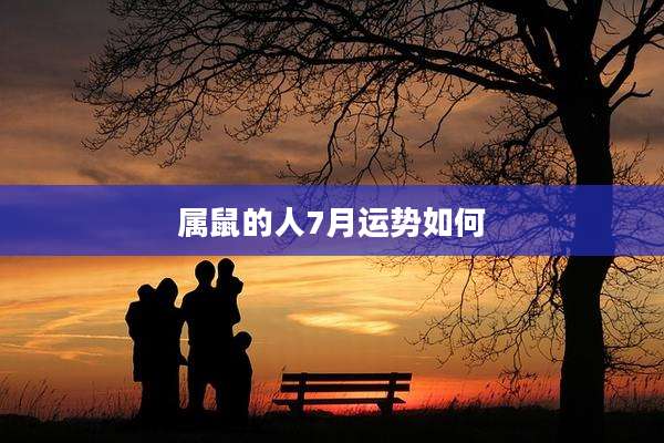 属鼠的人7月运势如何
