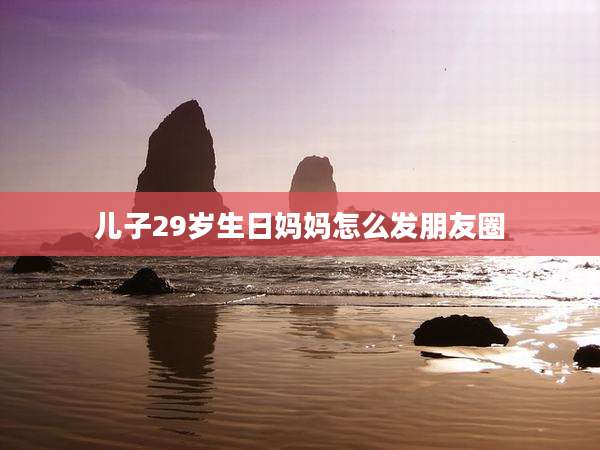 儿子29岁生日妈妈怎么发朋友圈