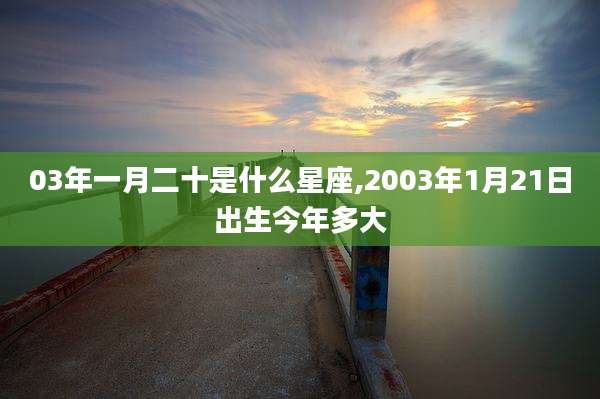 03年一月二十是什么星座,2003年1月21日出生今年多大