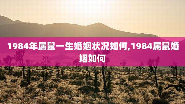 1984年属鼠一生婚姻状况如何,1984属鼠婚姻如何