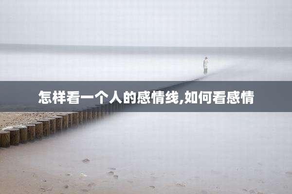 怎样看一个人的感情线,如何看感情