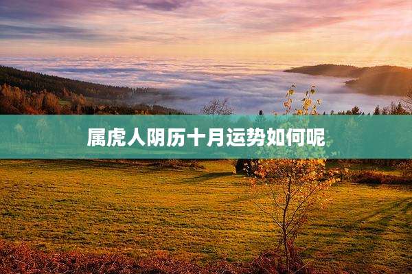 属虎人阴历十月运势如何呢