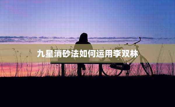 九星消砂法如何运用李双林