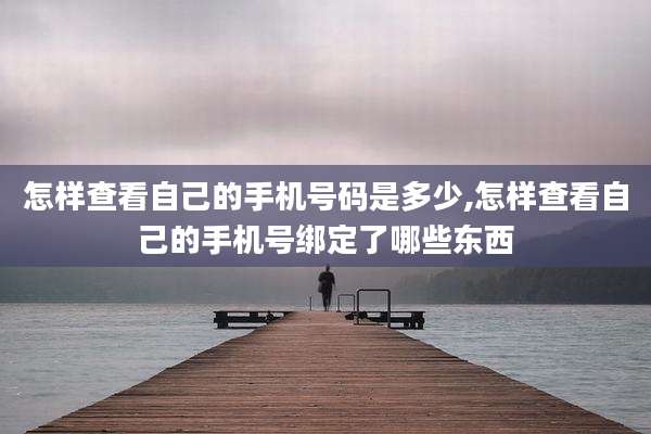 怎样查看自己的手机号码是多少,怎样查看自己的手机号绑定了哪些东西