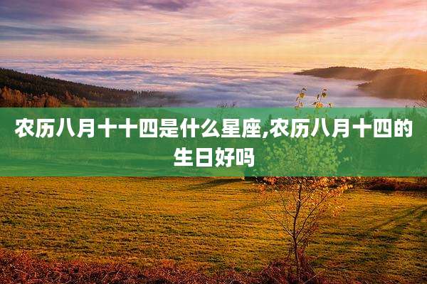 农历八月十十四是什么星座,农历八月十四的生日好吗