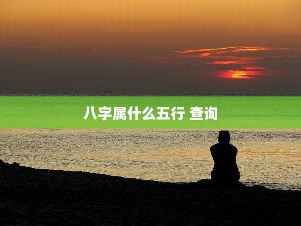 八字属什么五行 查询