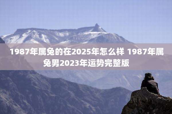 1987年属兔的在2025年怎么样 1987年属兔男2023年运势完整版