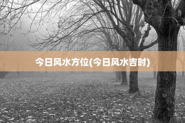 今日风水方位(今日风水吉时)