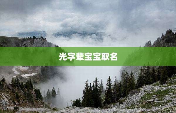 光字辈宝宝取名