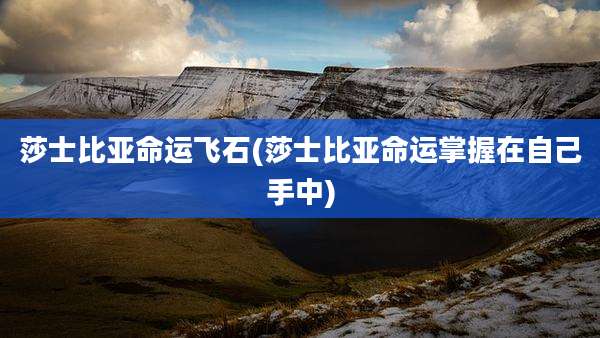 莎士比亚命运飞石(莎士比亚命运掌握在自己手中)