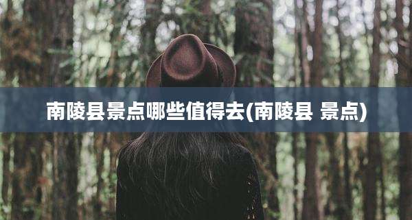 南陵县景点哪些值得去(南陵县 景点)