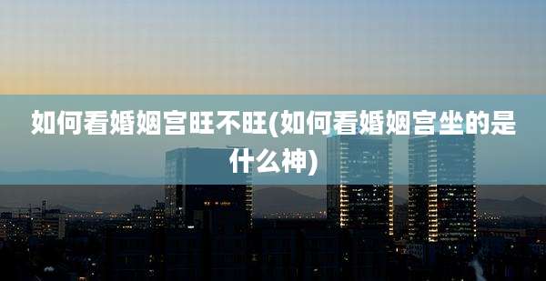 如何看婚姻宫旺不旺(如何看婚姻宫坐的是什么神)