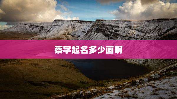 蔡字起名多少画啊