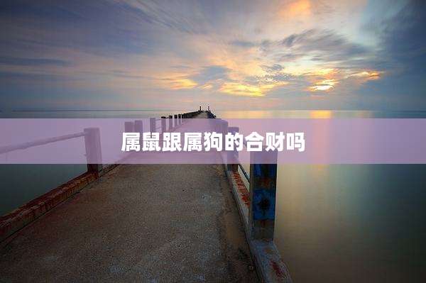 属鼠跟属狗的合财吗