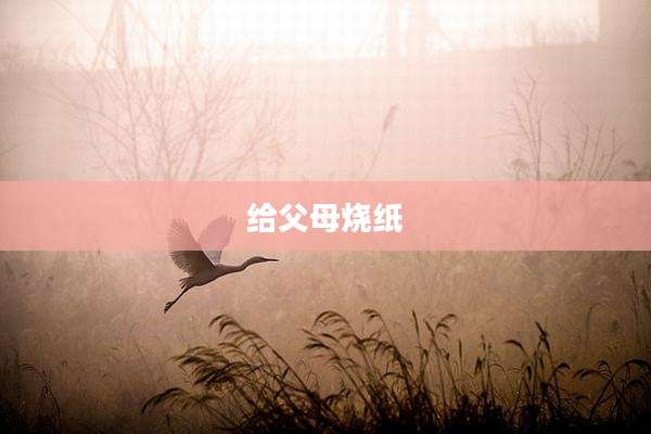 给父母烧纸
