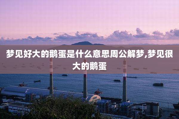 梦见好大的鹅蛋是什么意思周公解梦,梦见很大的鹅蛋