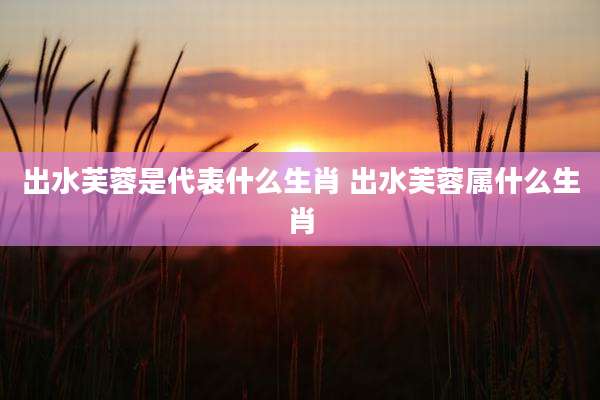 出水芙蓉是代表什么生肖 出水芙蓉属什么生肖