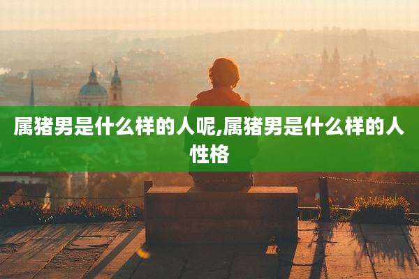 属猪男是什么样的人呢,属猪男是什么样的人性格