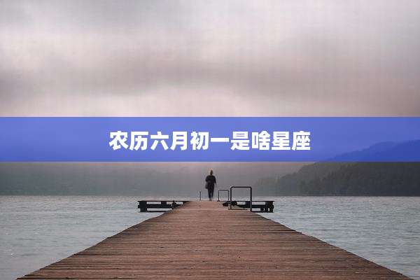 农历六月初一是啥星座