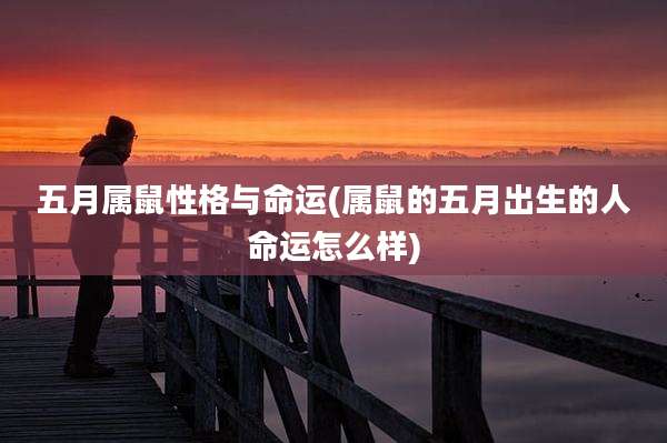 五月属鼠性格与命运(属鼠的五月出生的人命运怎么样)