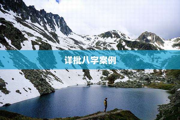 详批八字案例