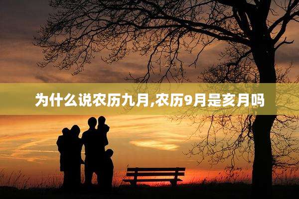 为什么说农历九月,农历9月是亥月吗