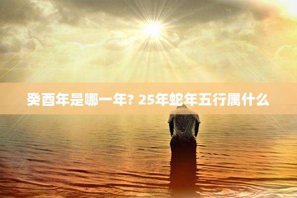 癸酉年是哪一年? 25年蛇年五行属什么
