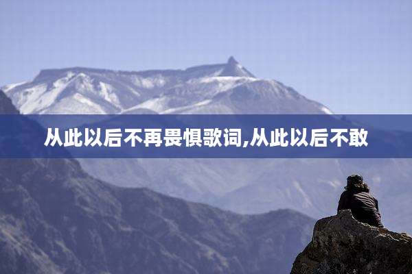 从此以后不再畏惧歌词,从此以后不敢