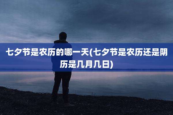 七夕节是农历的哪一天(七夕节是农历还是阴历是几月几日)