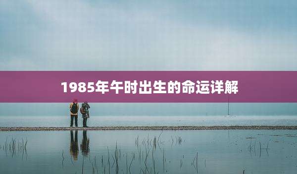 1985年午时出生的命运详解