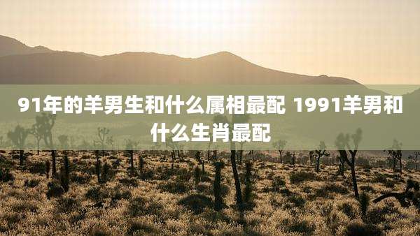 91年的羊男生和什么属相最配 1991羊男和什么生肖最配