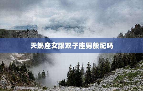 天蝎座女跟双子座男般配吗