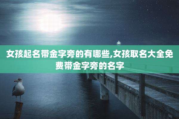 女孩起名带金字旁的有哪些,女孩取名大全免费带金字旁的名字