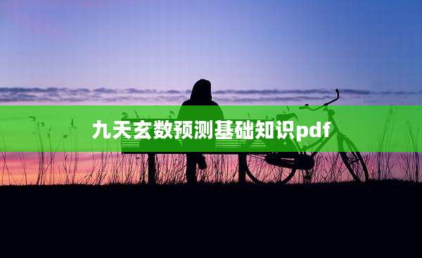 九天玄数预测基础知识pdf