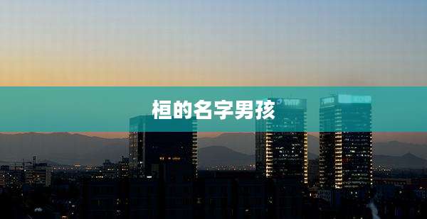 桓的名字男孩