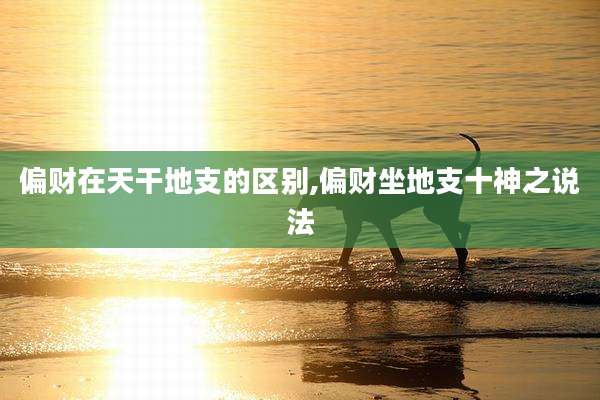 偏财在天干地支的区别,偏财坐地支十神之说法