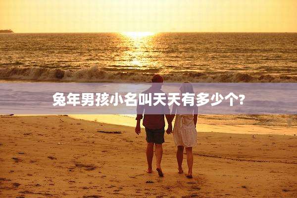 兔年男孩小名叫天天有多少个?